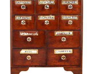 Antique 10 Drawer Apothecary Cabinet