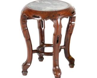 Chinese Carved Hongmu Dreamstone Table