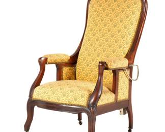 Antique Mahogany Gynecologist Examination Chair