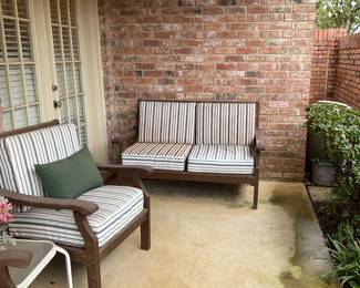 One of two chairs; coordinating settee