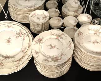 81 pieces of Theodore Haviland china - "Rosalinde" - Made in the USA