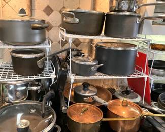 Pots and pans . . . including copper selections