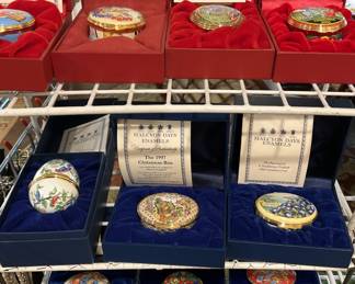 Limoges and Halcyon Days enamel boxes