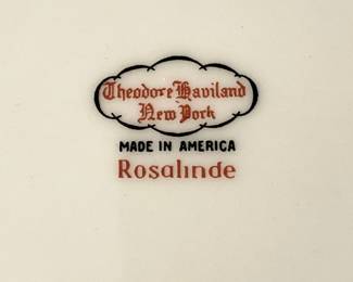 Theodore Haviland china - "Rosalinde" - Made in the USA