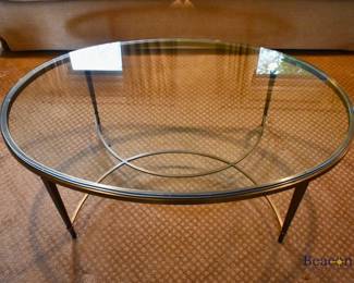 Bakere Furniture glass top coffee table