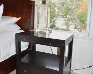 Mitchell Gold + Bob Williams single drawer nightstand with pull out tray