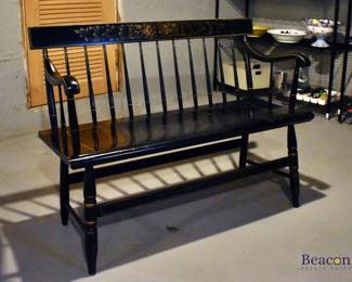 Hitchcock style stenciled bench