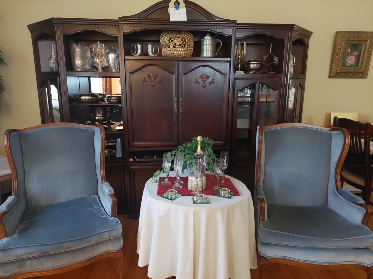 French Louis XV wingback chairs in near perfect condition. $300 each, $500 for the pair