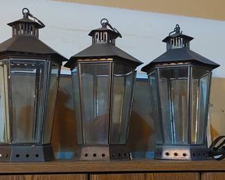 Decorative metal coach lanterns 