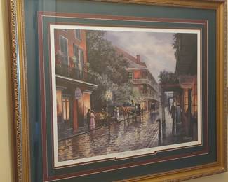 Royal St, New Orleans vintage framed print