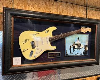"The Fab Four" Beatles Large Autographed Guitar Millionaire Gallery