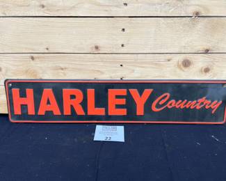 Harley Country heavy gauge steel sign