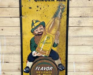 1951 Vernor's Ginger Ale 5ft vertical advertising sign