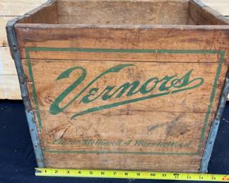 1950s wooden advertising crate