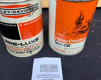 Harley-Davidson SNO-OIL Motor oil cans