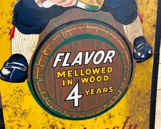 1950 Drink Vernor's Ginger Ale Vertical 54 Original Advertising Sign