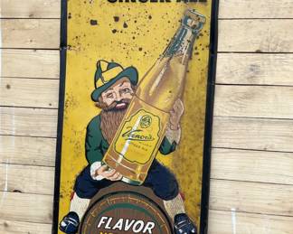 1950s Drink Vernor's Ginger Ale Vertical Sign