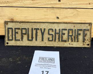 Antique Deputy Sheriff Sign