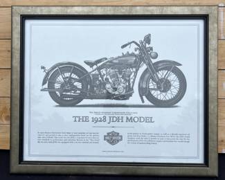 1928 JDH Model Harley Davidson Cornerstone Collection Framed Print