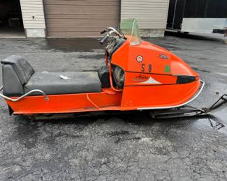 1960s ORANGE Snowmobile