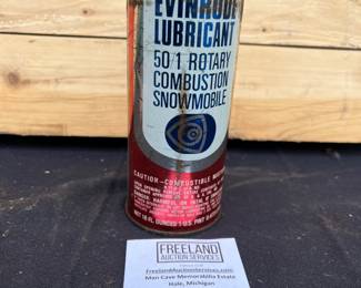Evinrude snowmobile oil can