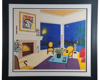 Fanch Ledan Interior with Liberty Signed Serigraph