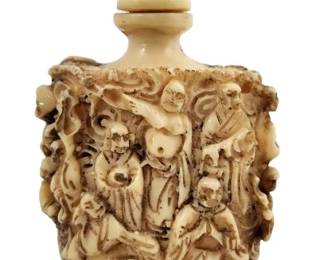 Asian Antique Bone Snuff Bottle