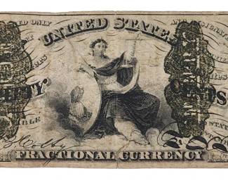 United States Fractional Currency 50 Cent Note