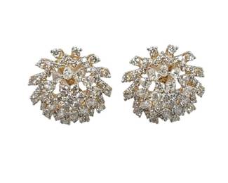 New Stylish 14k Gold Earrings w 1.55 cttw Diamonds