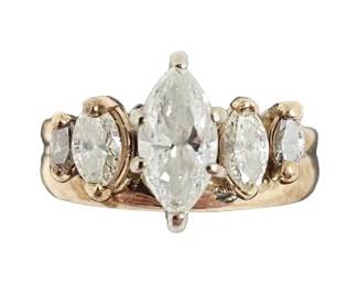 14k Gold Wedding Set with Diamonds