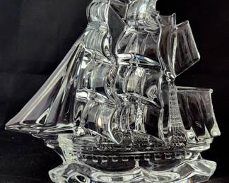 Waterford Crystal Glass Clipper Ship Figurine