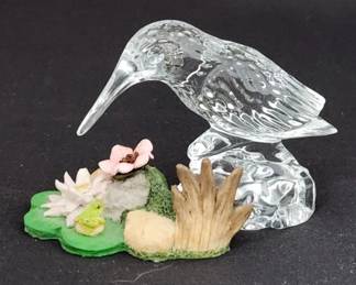Waterford Hummingbird Figurine with Floral Base