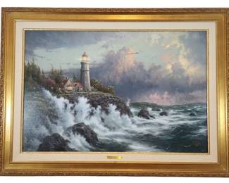 Thomas Kinkade SIGNED Conquering the Storms A/P