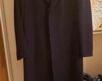Men's black wool coat