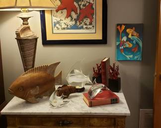 Fish decor, art, lamp