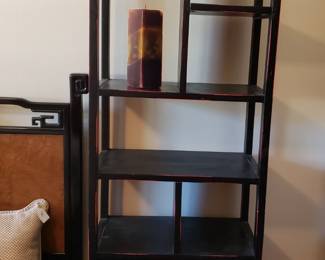 Black tower open display shelf