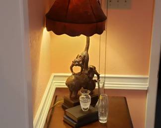 Coo Coo clock, small antique side table