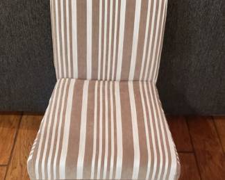 4 striped upholstered chairs