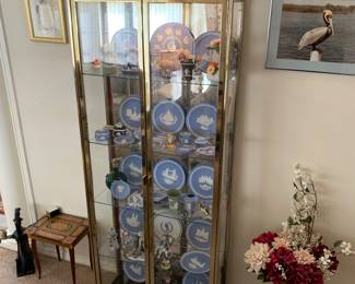 Glass front display cabinet, Wedgwood collection