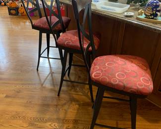 Three matching bar stools 