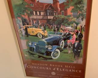 Framed Concours d'Elegance poster