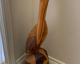 Pelican carving