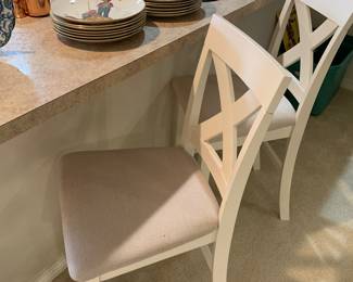 Pair of white chairs