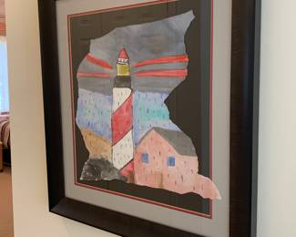 Art, lighthouse scene