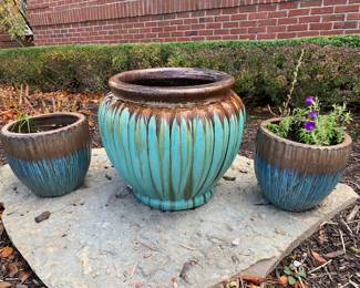 Glazed planters 