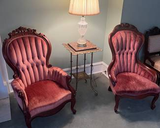 Lovely pair Victorian chairs