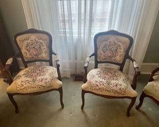 Pair French chairs 