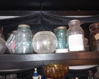 Vintage canning jars, 