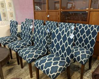 Set of 8 Upholstered Dining Chairs