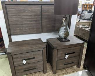 Rustic Bed and Nighstands